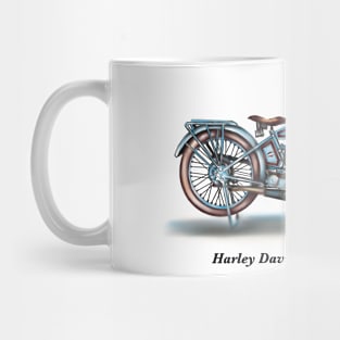 Drawing of Vintage Classic Motorbike HD 11F 1915 Mug